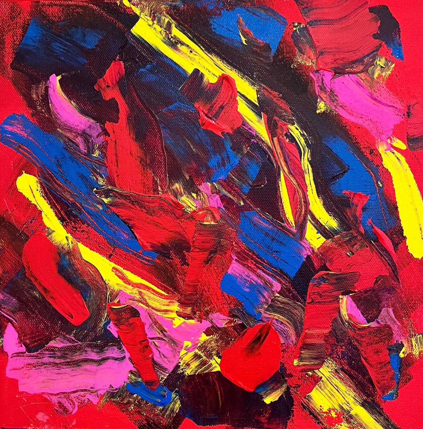 Red Abstract Painting